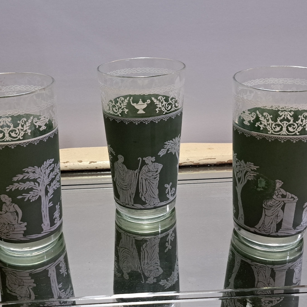 Rare find! 3 vintage Wedgewood juice glasses